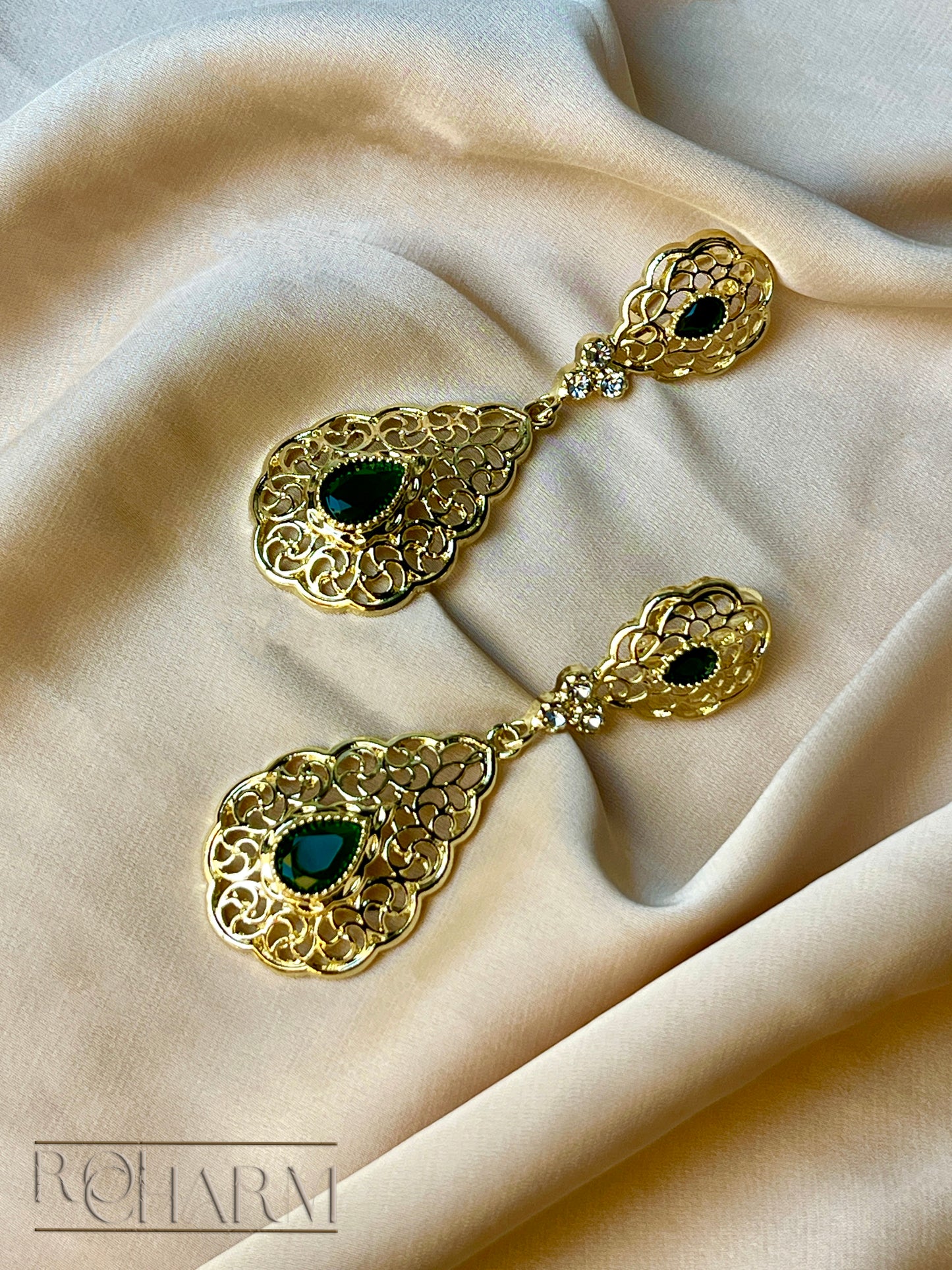 Moroccan Vintage Green Earrings