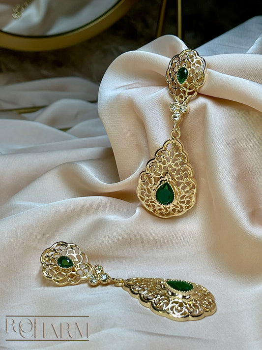 Moroccan Vintage Green Earrings